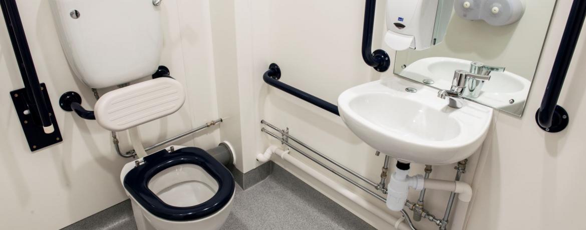 What are the dimensions of a disabled toilet room?