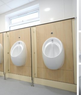 Stainless Steel Urinal Troughs Commercial Washrooms