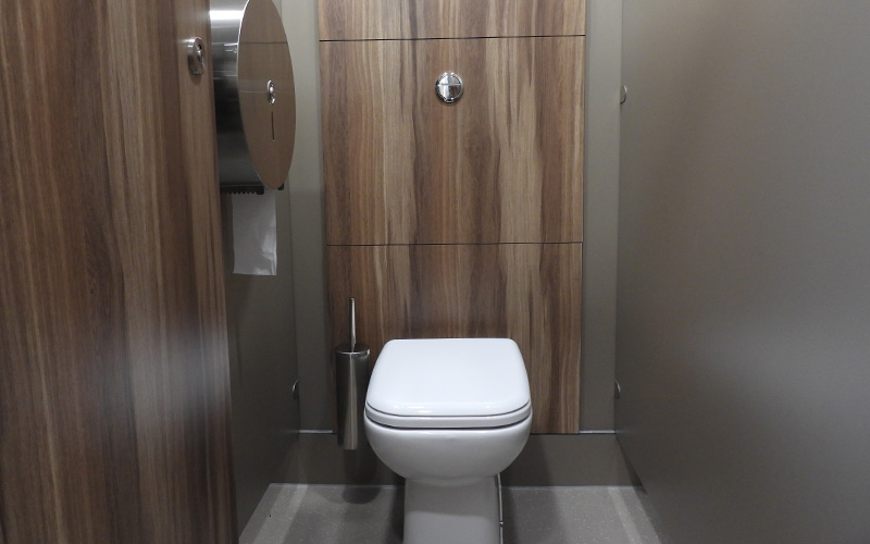 Men's Office Toilets Refurbishment at Poole Lighting - Toilet Cubicle