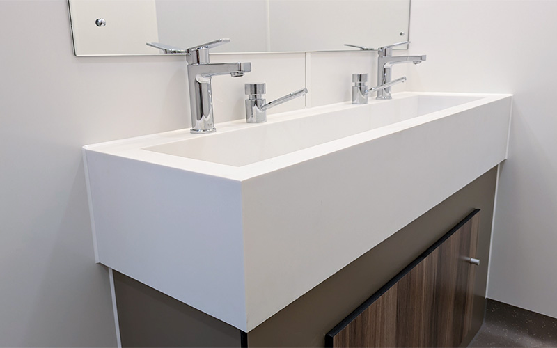 Men's Office Toilets Refurbishment at Poole Lighting - Wash Trough