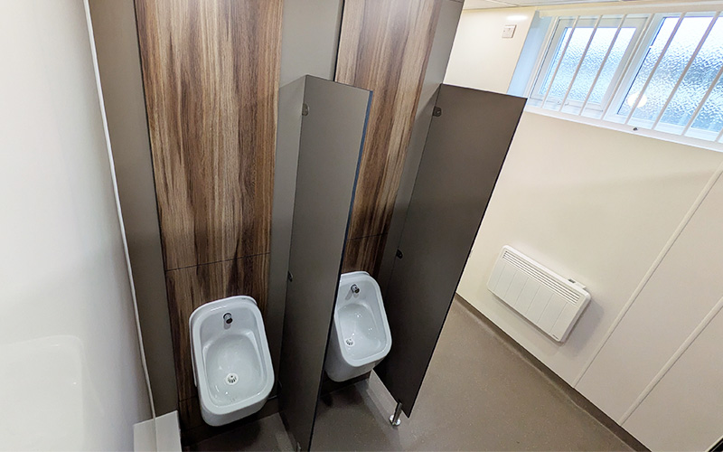 Men's Office Toilets Refurbishment at Poole Lighting - Urinals