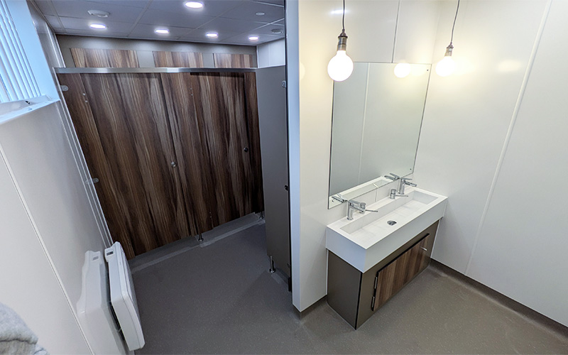 Men's Office Toilets Refurbishment at Poole Lighting - Overview