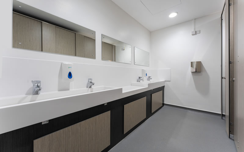 National Oceanography Centre Washroom Full-length Washtrough and baby-changing station