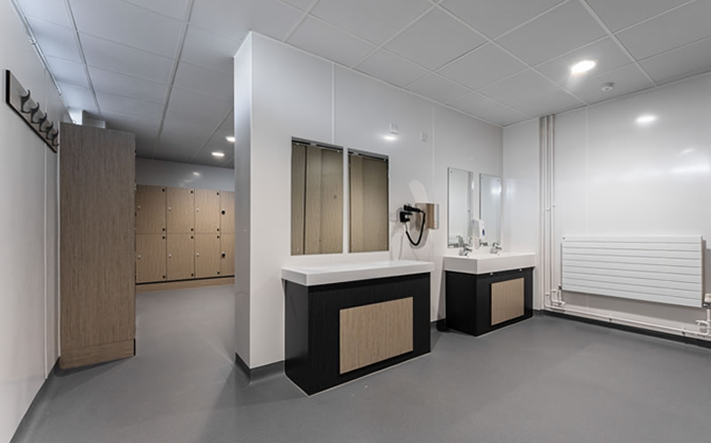 National Oceanography Centre Washroom Twin Washtroughs