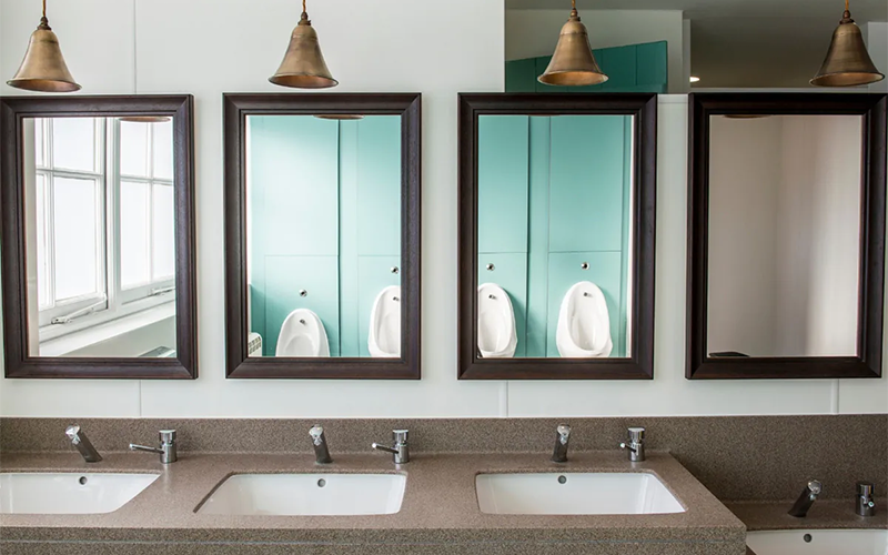 Washroom Specification and Design: National Trust Clivedon - Mirrors