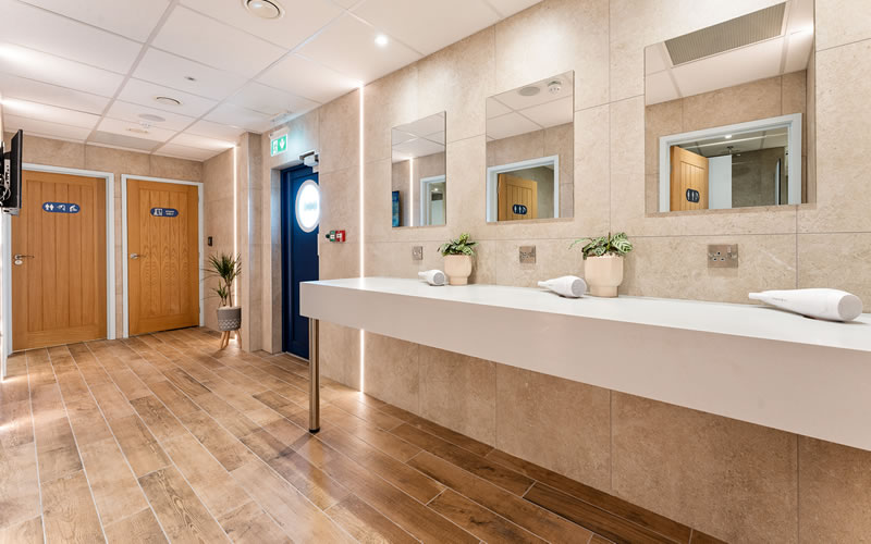 Parkstone Bay Marina Washrooms Refurbishment Womens Washtrough