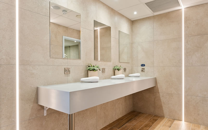 Parkstone Bay Marina Washrooms Refurbishment Washtrough