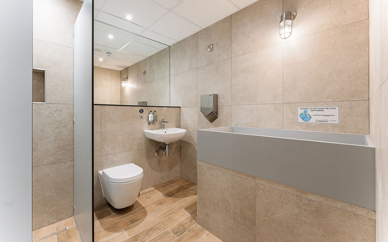 Parkstone Bay Marina Washrooms Refurbishment Baby Changing Unit