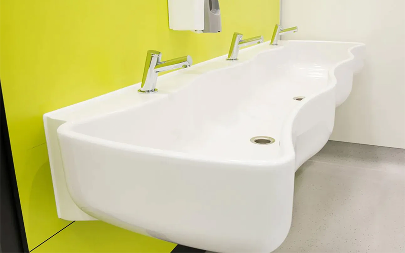 School Toilet Refurbishment for Ryefield Primary - Wave Wash Trough