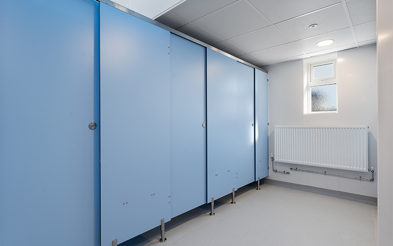 Ulwell Holiday Park (Dorset) Toilet Block Refurbishment Cubicles