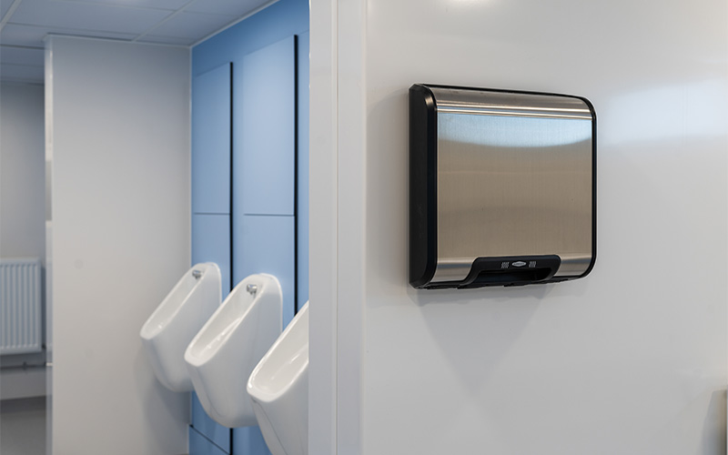 Ulwell Holiday Park (Dorset) Toilet Block Refurbishment Hand Dryer