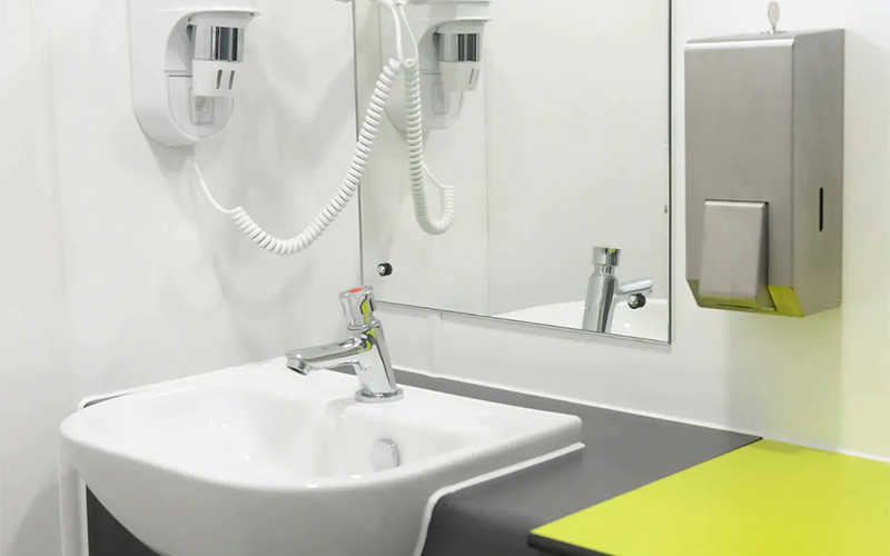 Webbers Caravan Park Washroom Design Image Gallery - Recessed Sink