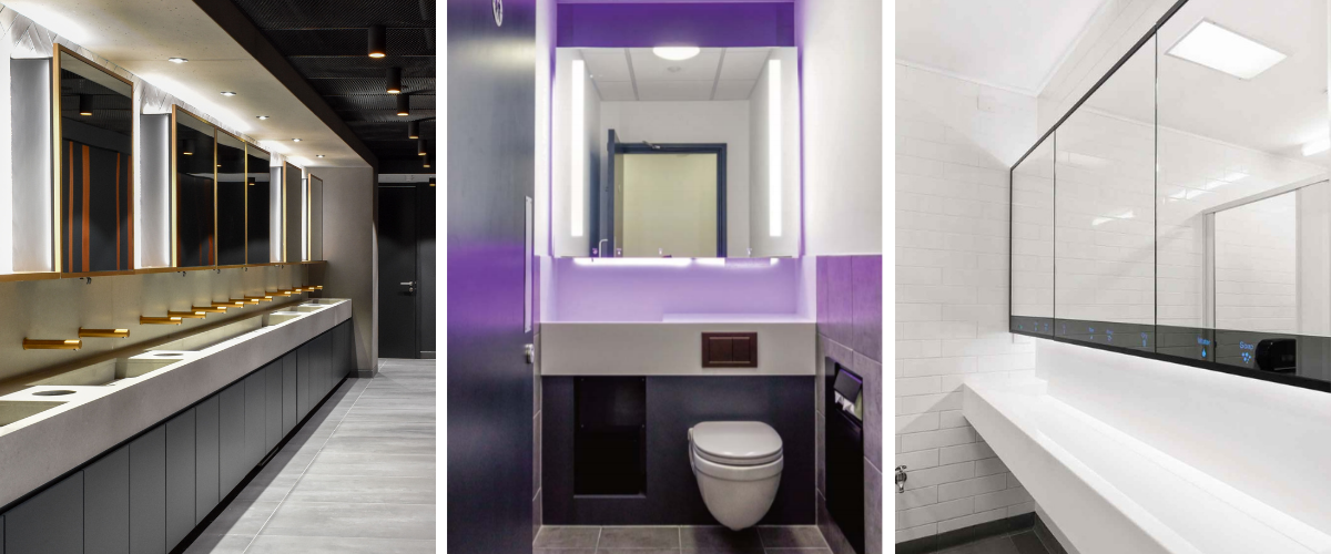The Dolphin Alavo Mirror System In Situ | Commercial Washrooms