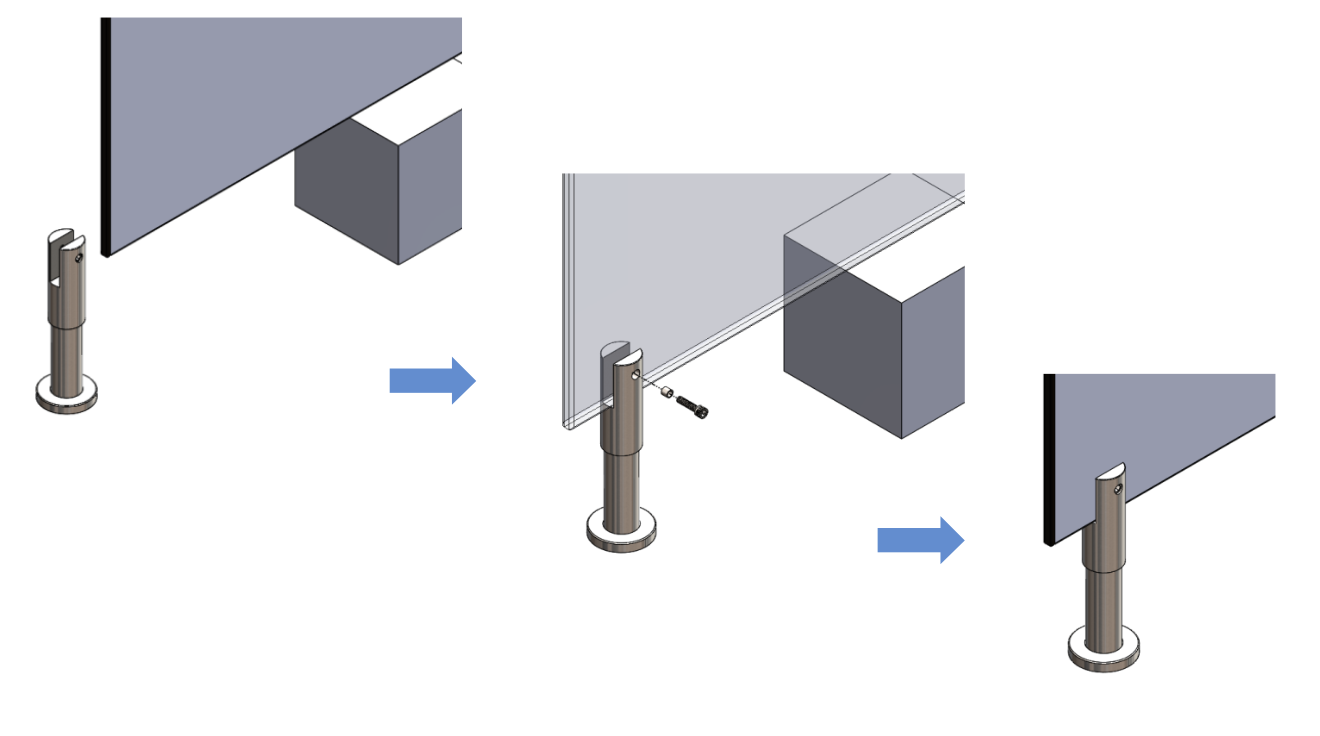 How to fit toilet cubicles step 3