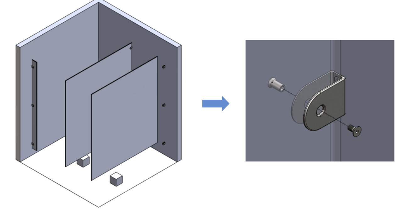 How to install toilet cubicles step 3