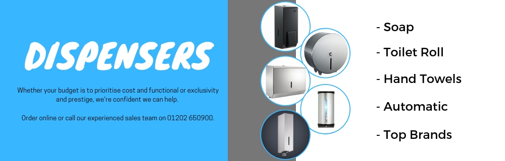 Dispensers | Soap, Toilet Roll and Hand Towels | Commercial Washrooms
