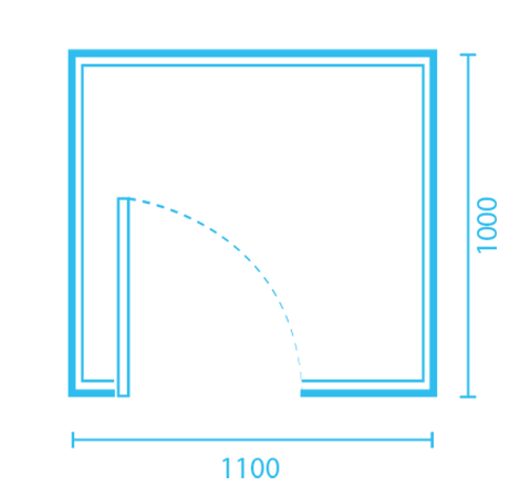 Single Person Changing Room Size