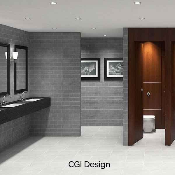 Commercial Washrooms Design Service 3D Design