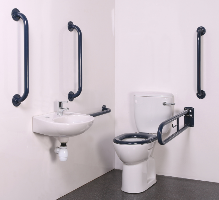 Disabled toilet grab rails