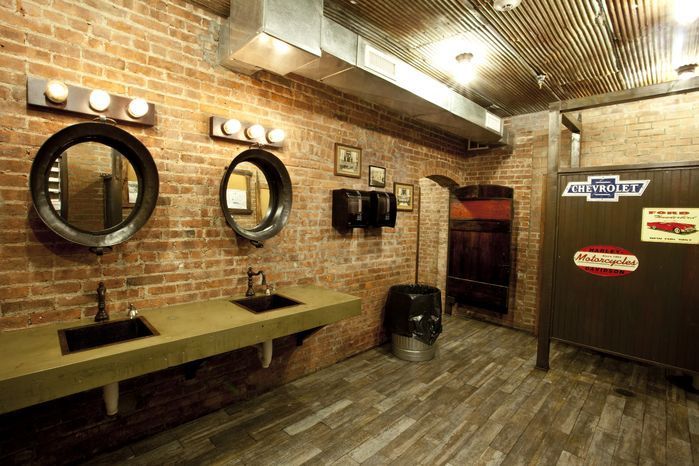 Rustic toilet room